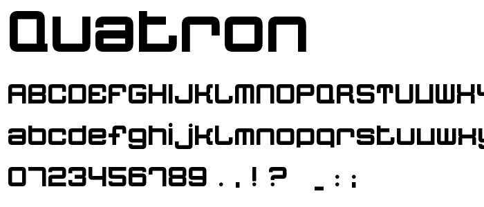 Quatron font
