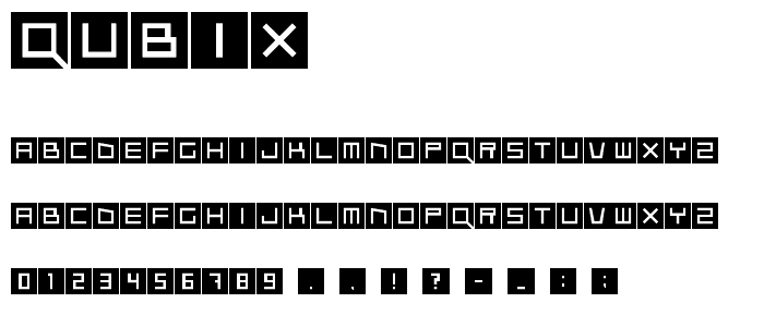 Qubix font