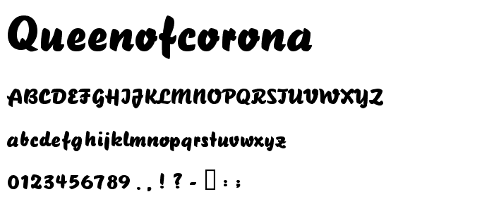 QueenOfCorona font