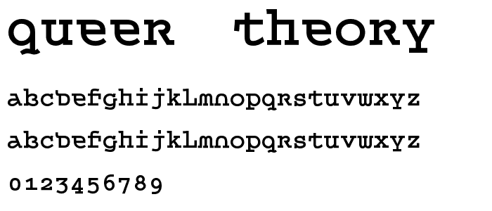 Queer Theory BoldTrial font