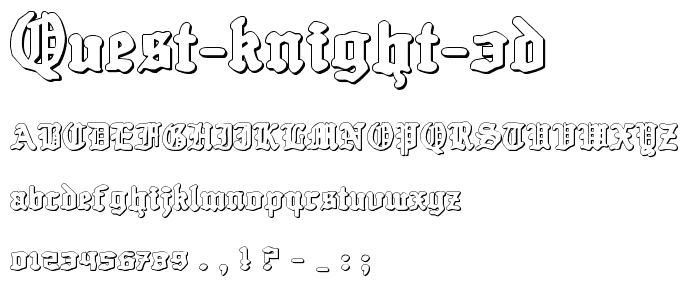 Quest Knight 3D font