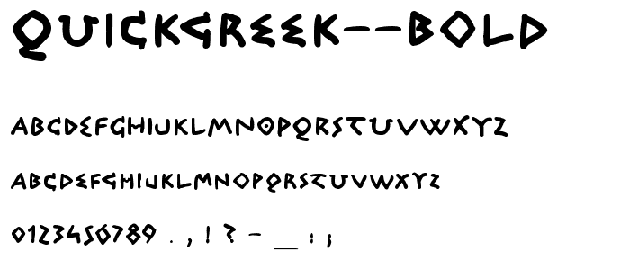 QuickGreek Bold font