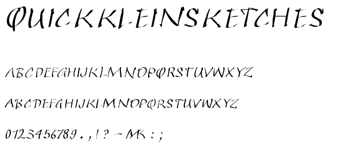 QuickKleinSketches font