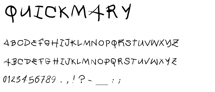 QuickMary font