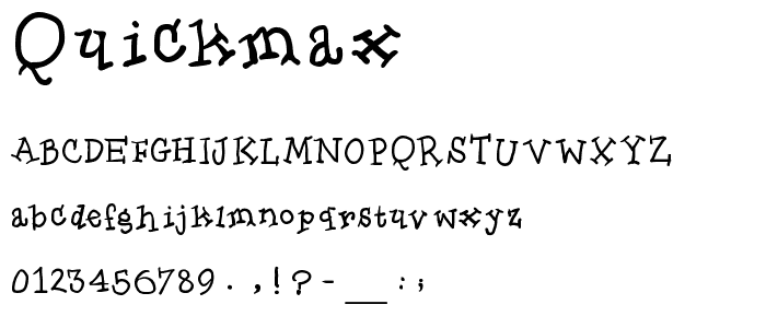 QuickMax font