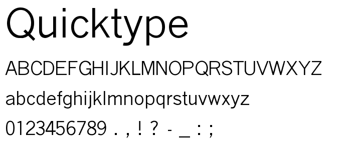 QuickType font