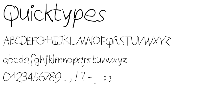 QuickTypes font