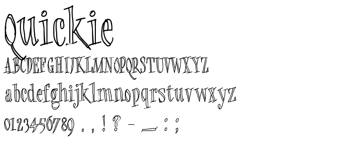 Quickie font