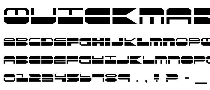 Quickmark font