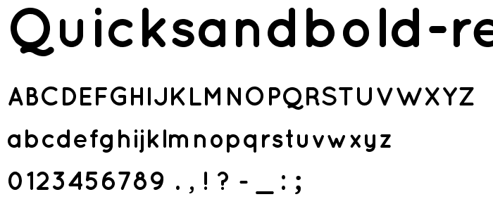 QuicksandBold-Regular font