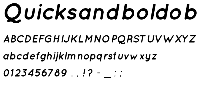 QuicksandBoldOblique-Regular font