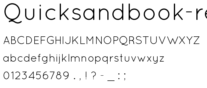 QuicksandBook-Regular font