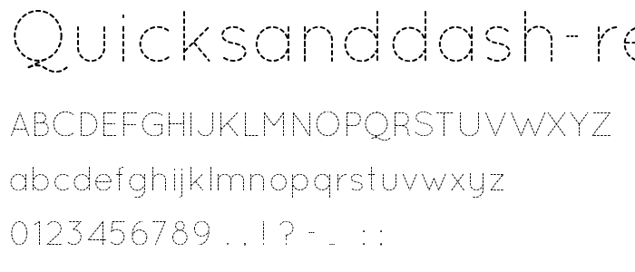 QuicksandDash-Regular font
