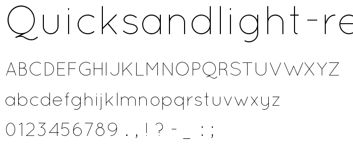 QuicksandLight-Regular font