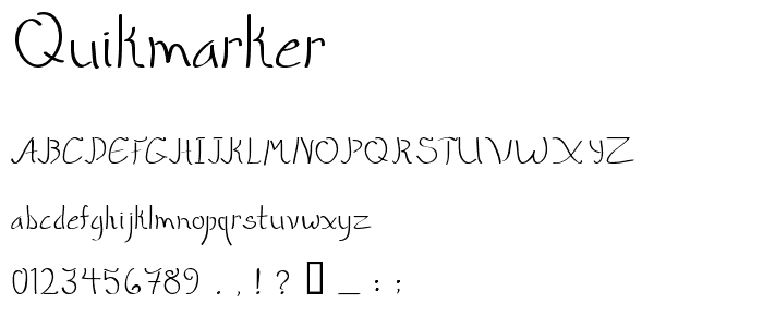 QuikMarker font