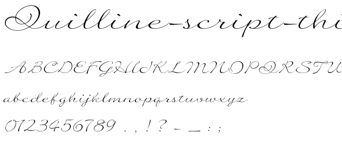 Quilline Script Thin police