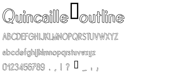 Quincaille Outline font