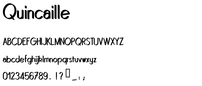 Quincaille font