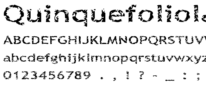 Quinquefoliolate font