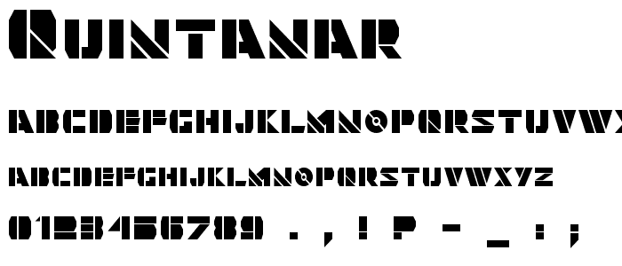 Quintanar font