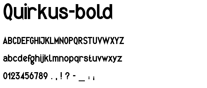 Quirkus Bold font