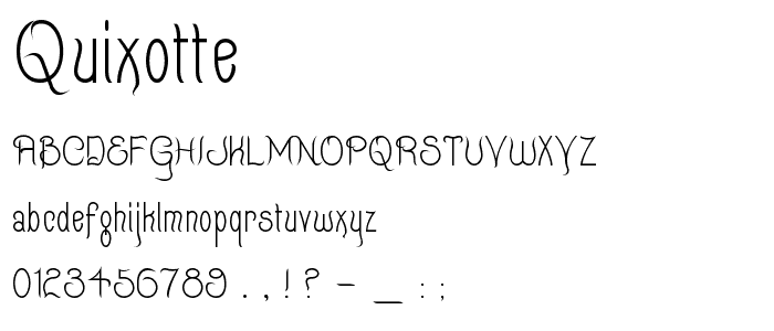 Quixotte font