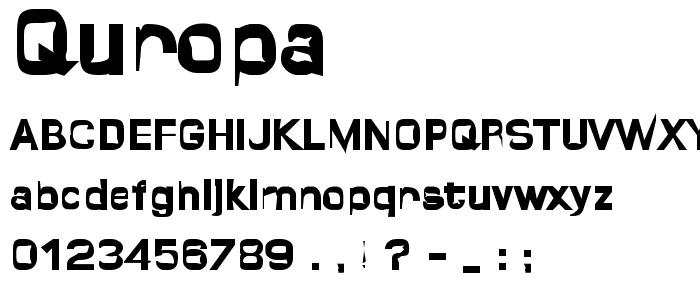 Quropa font