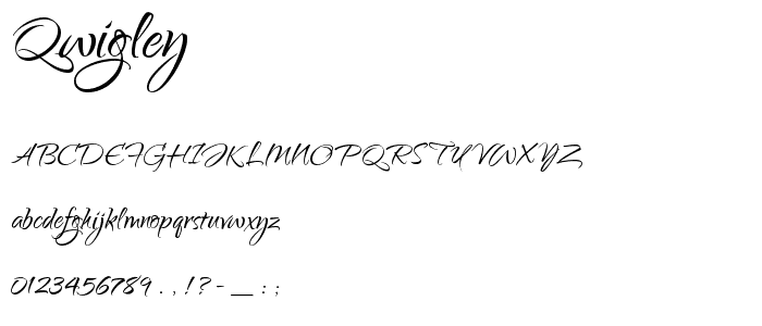 Qwigley font