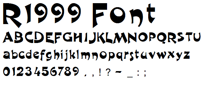 R1999 font