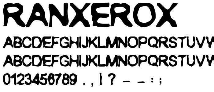 RANXEROX font