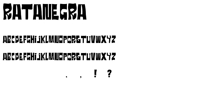 RATANEGRA font