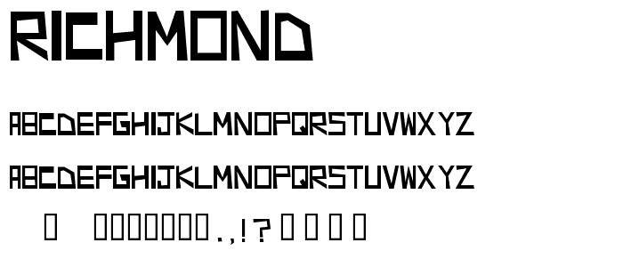 RICHMOND font