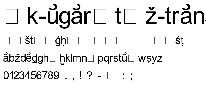 RK Ugaritic Transscript font