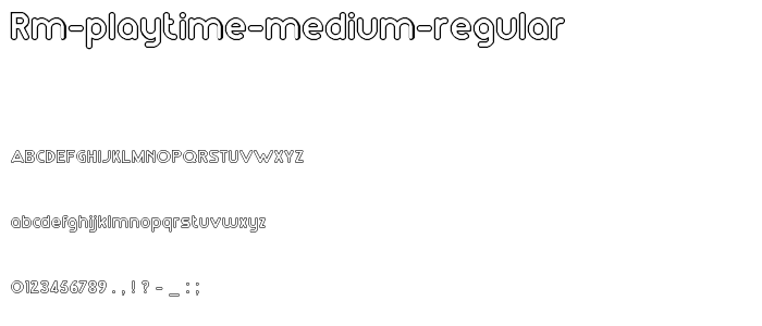 RM Playtime medium Regular font