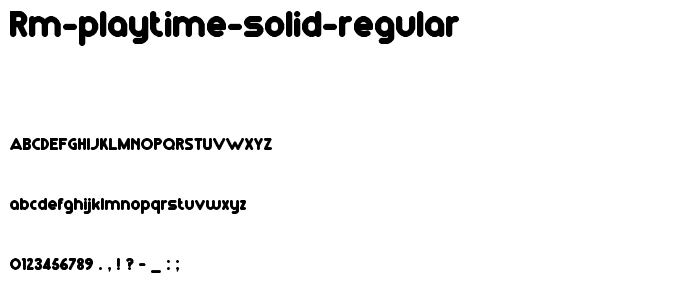 RM Playtime solid Regular font