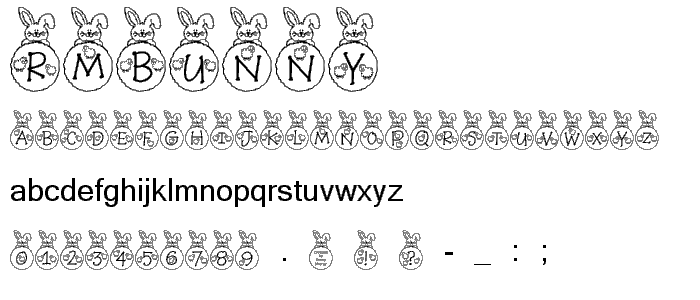 RMBunny font