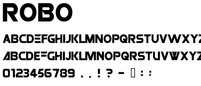 ROBO font