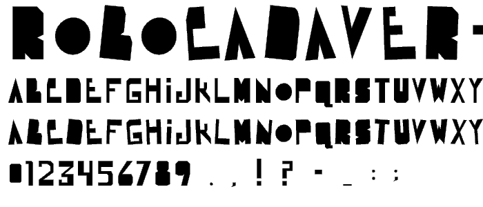 ROBOCADAVER-1982 font