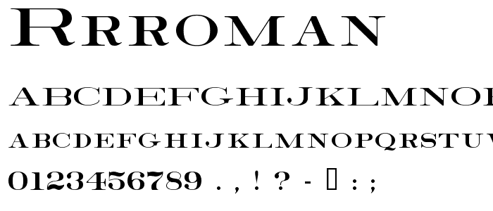 RRRoman font