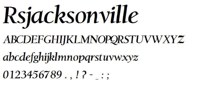 RSJacksonville font