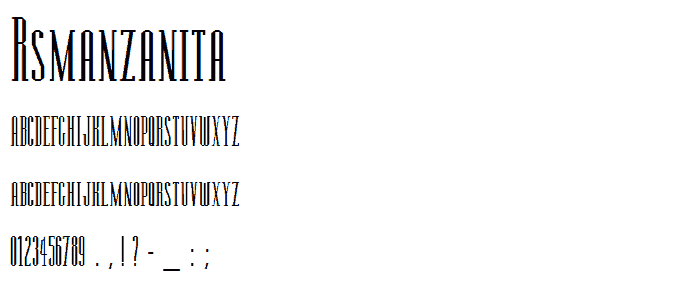 RSManzanita font