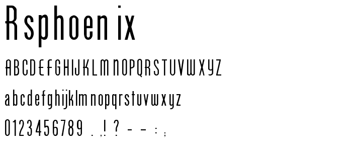 RSPhoenix font