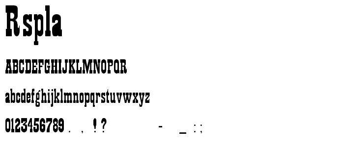 RSPlaybill font