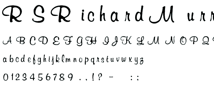 RSRichardMurray font