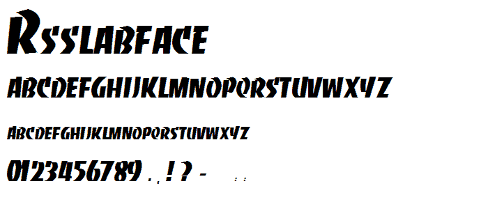 RSSlabface font