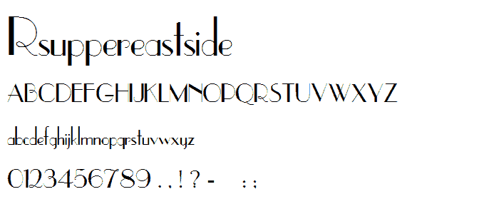 RSUpperEastSide font