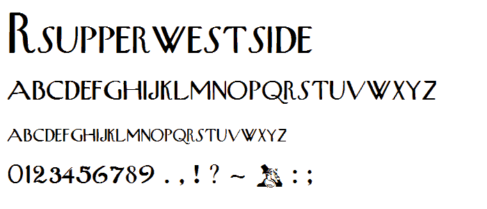RSUpperWestSide font
