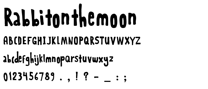 RabbitOnTheMoon font