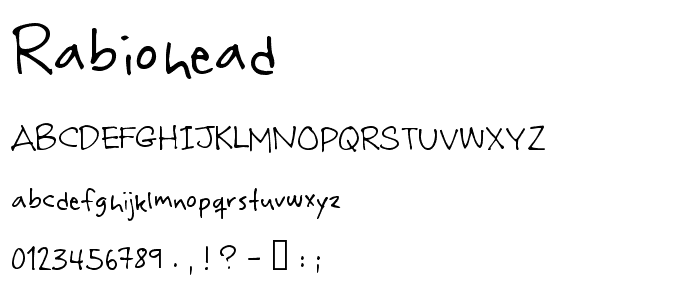 Rabiohead font