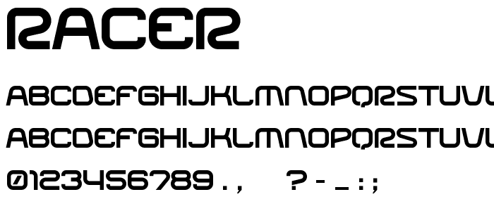 Racer font